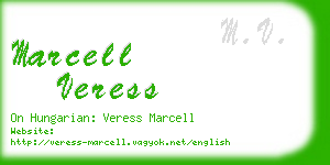 marcell veress business card